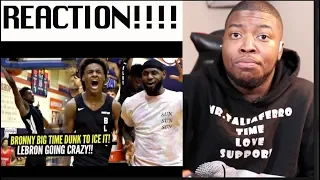 Bronny James Jr Ices AAU Game With Big Dunk As Dad Lebron Looks On!|EP 28| FERRO REACTS SPORTS