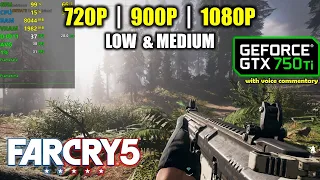 GTX 750 Ti | Far Cry 5 - 1080p, 900p, 720p - Low & Medium Settings