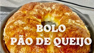 DELICIOSO BOLO PÃO DE QUEIJO com um cafézinho não tem melhor muito saboroso fácil de fazer