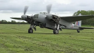 Tony Agar's Mosquito HJ711 Engine run and taxi