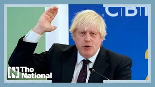 Boris Johnson stutters and through a speech about Peppa Pig