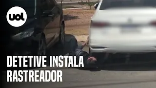 Vídeo flagra detetive instalando rastreador em carro de jornalista no Mato Grosso