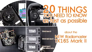 20 THINGS to know about the RADIOMASTER TX16S Mark II radio controller & How to disassemble it