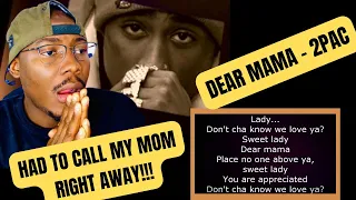 FIRST TIME HEARING  | 2PAC - DEAR MAMA | Had to Ring My Mom right away!!!