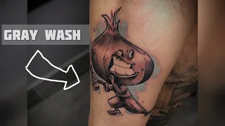 GRAY WASH ! Как сделать круто в ч/б ! Нужен ли фон? Где и когда! #обучениетату #tattoo