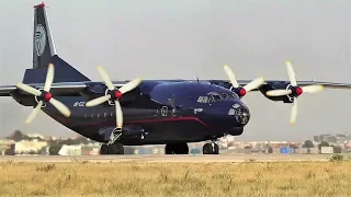 Nice Blue Antonov An-12 - departure at Valencia Airport