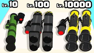 Rockets Stack - Level Up Rocket Max Level Gameplay (Bomb Evolving) Part #2