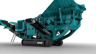 Animation - Powerscreen XR400S jaw crusher setup