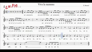 Viva la mamma - Flauto dolce - Spartito - note - Karaoke - Canto - Instrumental - Musica