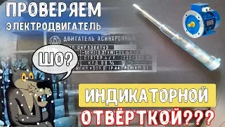 Проверка электродвигателя индикаторной отверткой.