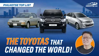 7 Best & Iconic Toyota Cars That Changed The World - Philkotse Top List (w/ English Subtitles)