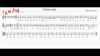 Calabrisella  - Flauto dolce - Note - Spartito - Karaoke - Canto - Instrumental - Musica