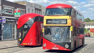 London buses new routemaster EL1.2 and 3 at Barking