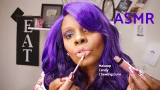 Makeup ASMR Chewing Gum Eating Sounds Candy!! 90 Days