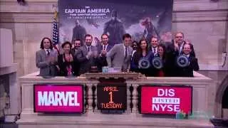 Chris Evans and Sebastian Stan Highlight Marvel's "Captain America: The Winter Soldier" at the NYSE