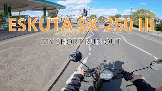 Eskuta SX 250 III first ride out to buy some locks