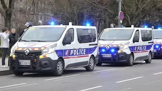 Convoi Police-Gendarmerie manifestation Lyon.