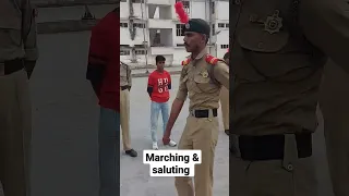 Ncc cadets||Marching & saluting🇮🇳 @avneeshrana3302 #ncc #viral #drillinstructor #shorts #trending