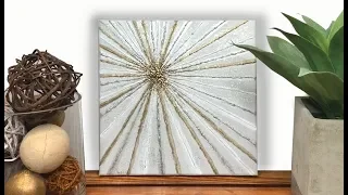 Abstract Acrylic Painting - Starburst Inspired - Using Hot Glue