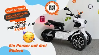 Ein Panzer auf drei Rädern ITank Elektro Scooter 1490W 60V 26Ah Lithium 45 km/h