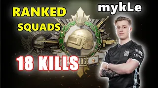 PUBG RANKED - BBL mykLe - 18 KILLS - SQUADS