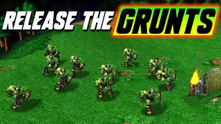 Release THE GRUNTS! - Mass Grunt RUSH! - WC3 - Grubby