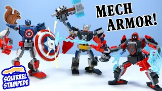 LEGO Spider-Man Thor Captain America Mech Armor Sets Review 2021