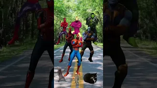 Team Spider-Man | Hulk Smash | Ironman | Thanos In Coffin Dance Mode P105 #shorts