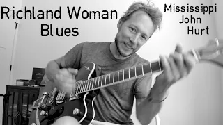 Richland Woman Blues - Complete tutorial with TAB - Mississippi John Hurt