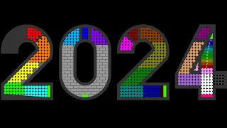 Happy New Year 2024 - Marble Race in Algodoo