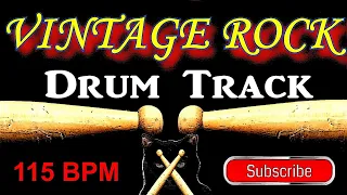 Vintage Old School Rock Drum Track, 115 BPM, Instrumental Drum Beats for Bass Guitar 🥁Beat 560🥁