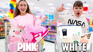 WHITE 🤍 VS PINK 💗 TARGET SHOPPING CHALLENGE!