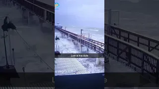 Moments before Hurricane Ian swept through Fort Myers Beach