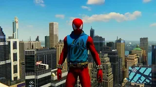 Spider-Man PS4 - Scarlet Spider Suit Free Roam Gameplay