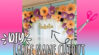 LARGE NAME SIGN FOR BACKDROPS OR ROOM DECOR