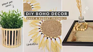 Diy BOHO HOME DECOR on a budget-Jute & Raffia Coasters,Plant Pot Cover & Tray|Easy+Trendy