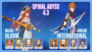 C0 Nilou Bloom & C0 Childe International | Spiral Abyss 4.3 | Genshin Impact