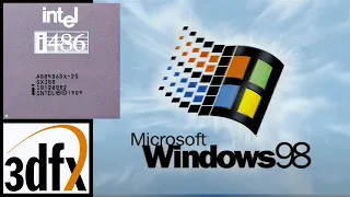 Intel 486 DX-25 and 3dfx Voodoo2.