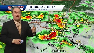 Storms ending this evening, stormy again Sunday