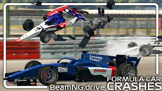 Formula car crashes#8 (F2 car mod)  BeamNG.drive