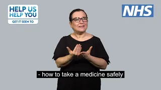 NHS - For expert advice on minor illnesses, talk to your pharmacist – BSL information