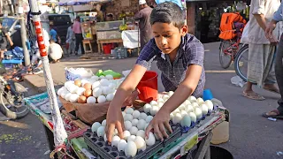 Eggs & Milk! The Most Popular Egg Boy in Chittagong | Bangladeshi Street Food