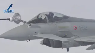 Air to Air Refueling of Military Aircraft Eurofighter Typhoon 4K Video