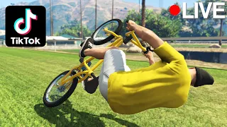 Recreating VIRAL GTA 5 STUNTS on Tik Tok #56! LIVE