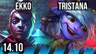 EKKO vs TRISTANA (MID) | 7/0/1, 2700+ games, Godlike | EUW Grandmaster | 14.10