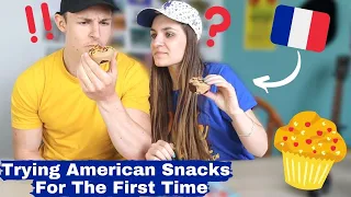 French People Try American Snacks For The First Time | With My Boyfriend 🇫🇷