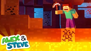 STEVE THE NOOB - Alex and Steve Life (Minecraft Animation)