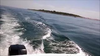 Buzzards Bay Run aboard the Sierra Mist BayLiner 2452 stern drive to outboard conversion