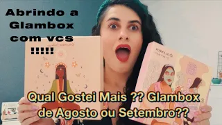 Unboxing das edições de Agosto e Setembro da Glambox!! #review #unboxing #glambox