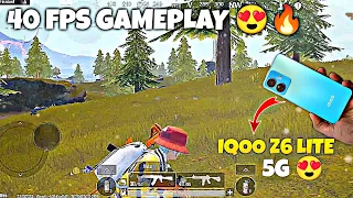 40 FPS GAMEPLAY 😍 || IQOO Z6 LITE 5G 🚀 || BGMI MONTAGE